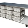 Stainless Steel Bench On Castors – Style E