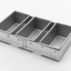 Bread Pan 3 Strap – Silicone Coated – 680g – BP122/3