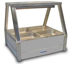 Roband Straight Glass Hot Food Display Bar – E22
