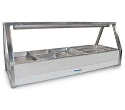 Roband Straight Glass Hot Food Display Bar – E25