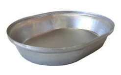 Single Self Cutting Pie Tin Oval – Aluminised Steel – O2
