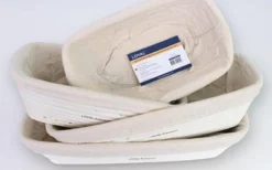 Banneton Rattan Proofing Basket & Liner – Rectangle 24cm X 12cm -Emerilairfryer 360 Store PBRLSET banneton liners rec
