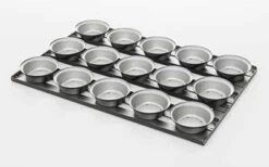Self Cutting Pie Tray Round With Flange 4 Rows X 6 – 18 Inch – PPR1WF/18S – Silicone Coated