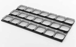 Square Pie Tray 16 Inch 3 Rows X 7 – PPS1/16S – Silicone Coated